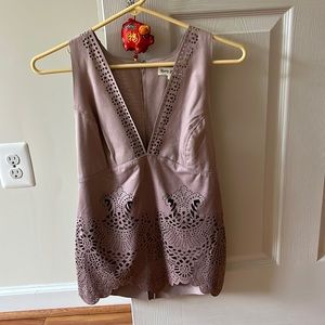 Liberty Garden faux leather top